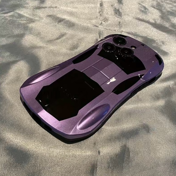 💞New! Purple Luxury Car Styled Phone Case For iPhone 13 Pro - Picture 3 of 5